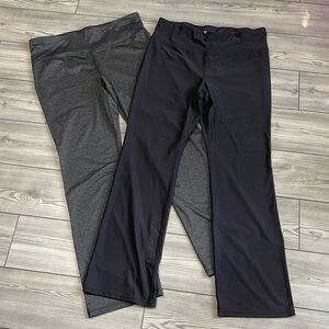 Two pair of Xersion quick-dry xxlt bootcut workout pants.